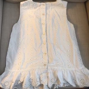 Ralph Lauren girls eyelet sleeveless shirt